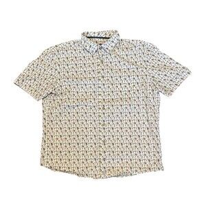 Johnnie-O Mens Shirt Hangin Out Barkley Pina Colada Cocktails All Over Print Med